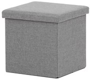 Autronic BONTEC Taburet s úložným priestorom, čierna, látka, TAB-461 BK2 Farba: Šedá