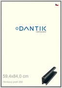 DANTIK rám na obraz 59,4x84 | ALU Platina matná (Plexi Čiré)