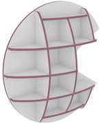 Polička Matrix III biela/fialový