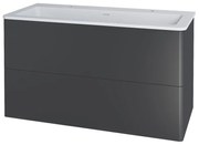 Mereo Mereo, Siena, kúpeľňová skrinka s umývadlom z liateho mramoru 101 cm, pre 2 batérie, MER-CN432M2