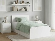 Posteľ SOFIA 90 x 200 cm, biela Rošt: S lamelovým roštom, Matrac: Matrac COCO MAXI 20 cm