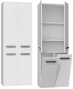 Koupelnová skříňka se 2 koši na prádlo NEL I bílá mat