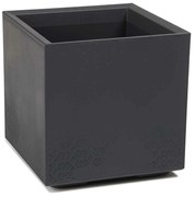 PLASTOVÝ KVETINÁČ NA KOLIESKACH BETONIQUE ECO 40X40 CM IMITÁCIA BETÓNU ANTRACITOVÁ