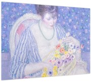 Obraz - Frederick Carl Frieseke, The Basket of Flowers, reprodukcia (70x50 cm)