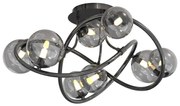 Wofi Wofi 9014-805 - LED Prisadený luster NANCY 8xG9/3,5W/230V čierny chróm W4015