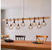 Eglo 44077 - Závesný luster na lanku TOWNSHEND 9xE27/60W/230V