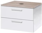 Kúpeľňová skrinka pod umývadlo Naturel Vario Dekor 69x45 cm biela VARIODESK75ZBIBL