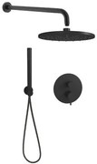Paffoni Light sprchový systém vrátane podomietkového telesa čierna SIKOBPPSET2NO