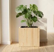 AMADEA Drevený obal s kvetináčom, 27x27x20cm Český výrobok