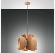 Fabas Luce 3672-40-132 - Luster na lanku PEVERO 1xE27/40W/230V drevo