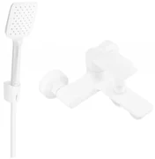 Mexen Royo R62 vaňová batéria so sprchovacím setom, biela - 7223R62-20