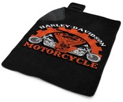 Sablio Plážová deka Harley-Davidson motor Čierne pozadie: 200x140 cm