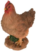Záhradná figúrka z polystonu Hen, 27 cm, hnedá