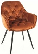 Jedálenská stolička Cherry Velvet, oranžová