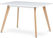 Jedálenský stôl Autronic 120x74 cm biely MDF mat DT-313 WT