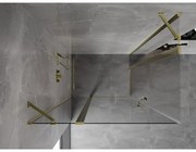 Mexen, Mexen Mist Duo sklápací sprchový kút 85 x 70 cm, transparentný, zlatý - 8A4-085-070-50-00