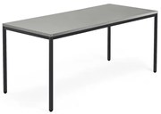 Kancelársky stôl QBUS, klasický rám, 1800x800 mm, čierna, svetlošedá