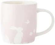 Altom Porcelánový hrnček Zajac s motýľom, 360 ml, ružová