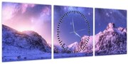 Obraz - Arktická krajina (s hodinami) (90x30 cm)