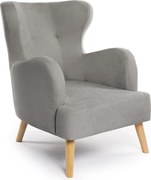 Svetlosivé kreslo ušiak Noemye – Bonami Selection