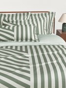 Pruhovaná obliečka na paplón z bavlneného saténu Brendan