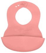 Nastaviteľný plastový podbradník s vreckom Baby Ono ružový