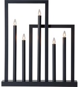 Eglo 410952 - Vianočný svietnik FRAME 5xE10/3W/230V čierna