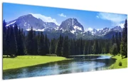 Obraz - Zasnežené vrcholky hôr (120x50 cm)