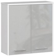 Kúpeľňová skrinka W 60 cm FIN 2D biela / metalická, lesk