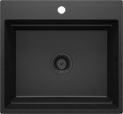 Deante Magnetic, 1-komorový granitový drez 560x520x220mm, grafitová metalíza, DEA-ZRM_G10A