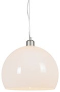 Moderné okrúhle závesné svietidlo opálové biele - Globe