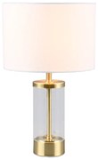 Stolová lampa v zlatej farbe s textilným tienidlom (výška 33,5 cm) Grazia – Trio