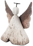 Dekorácia drevená figúrka anjel Angel Rustic S - 8*3*9 cm