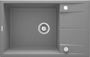 Deante Eridan, granitový drez na dosku 780x500x210 mm Z/O, 3,5" + priestorovo úsporný sifón, 1-komorový, šedá, ZQE_S11B