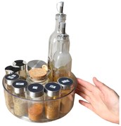Otočný organizér, Zeller COMPACTA - transparentný, pr. 23 x 9 cm