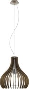 Eglo 61917 - Luster na lanku TINDORI 1xE27/60W/230V pr. 38 cm hnedá