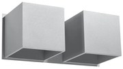 Sollux SL.0658 - Nástenné svietidlo QUAD 2xG9/40W/230V šedá