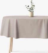 Goldea oválny obrus 100% bavlnené plátno - sivohnedý 120 x 160 cm