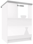 Kuchynská skrinka Belini spodná 60 cm biely lesk s pracovnou doskou INF SD60/0/WT/W/0/F