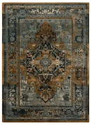Vlnený koberec POLONIA ALHAMBRA Ornament, koňakový rám