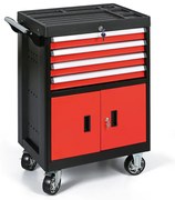 Mobilná skrinka na náradie, 4 zásuvky, 965x664x464 mm