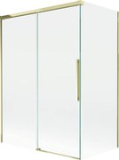 Mexen Rox, 2-krídlová posuvná vaňová zástena 120 + 70 x 150 cm, 8mm číre sklo, zlatý lesklý profil, 8C9-120-070-50-00