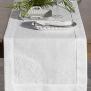 BEHÚŇ NA STÔL BRENDA 40X140 CM BIELY