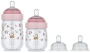 Dojčenské fľaše 165 ml + 240 ml + 2 cumlíky Fairy Garden