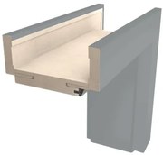Obložková zárubňa Naturel Estra 60 cm pre hrúbku steny 7,5-9,5 cm sivá matná ľavá O1SM60L
