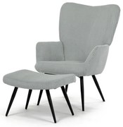 Relaxačné kreslo s podnožkou L7285 BLUE6, modré