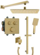 Sapho Sapho, SMART SELECT sprchový set s termostatickou batériou, 2 výstupy, posuvný držiak sprchy, zlatá matná, RP042GB-02