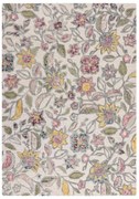 Krémový ručne tkaný vlnený koberec 200x290 cm Tania Floral – Flair Rugs