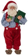 Vianočné dekorácie otec Santa Claus v papučkách a laclíkoch - 13*10*27 cm