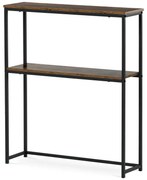 Konzolový stolek s policí, 70x20x82 cm, dekor staré dřevo